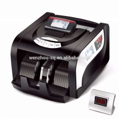 Currency Counter with Dual Rotary LCD Display UV+MG+SIZE Detection EU-860T Money Counting Machine Counterfeit Note Detector